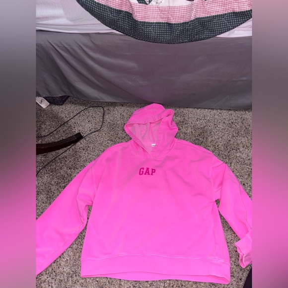 GAP Vibrant Pink Fleece Hoodie - Picture 2 of 4
